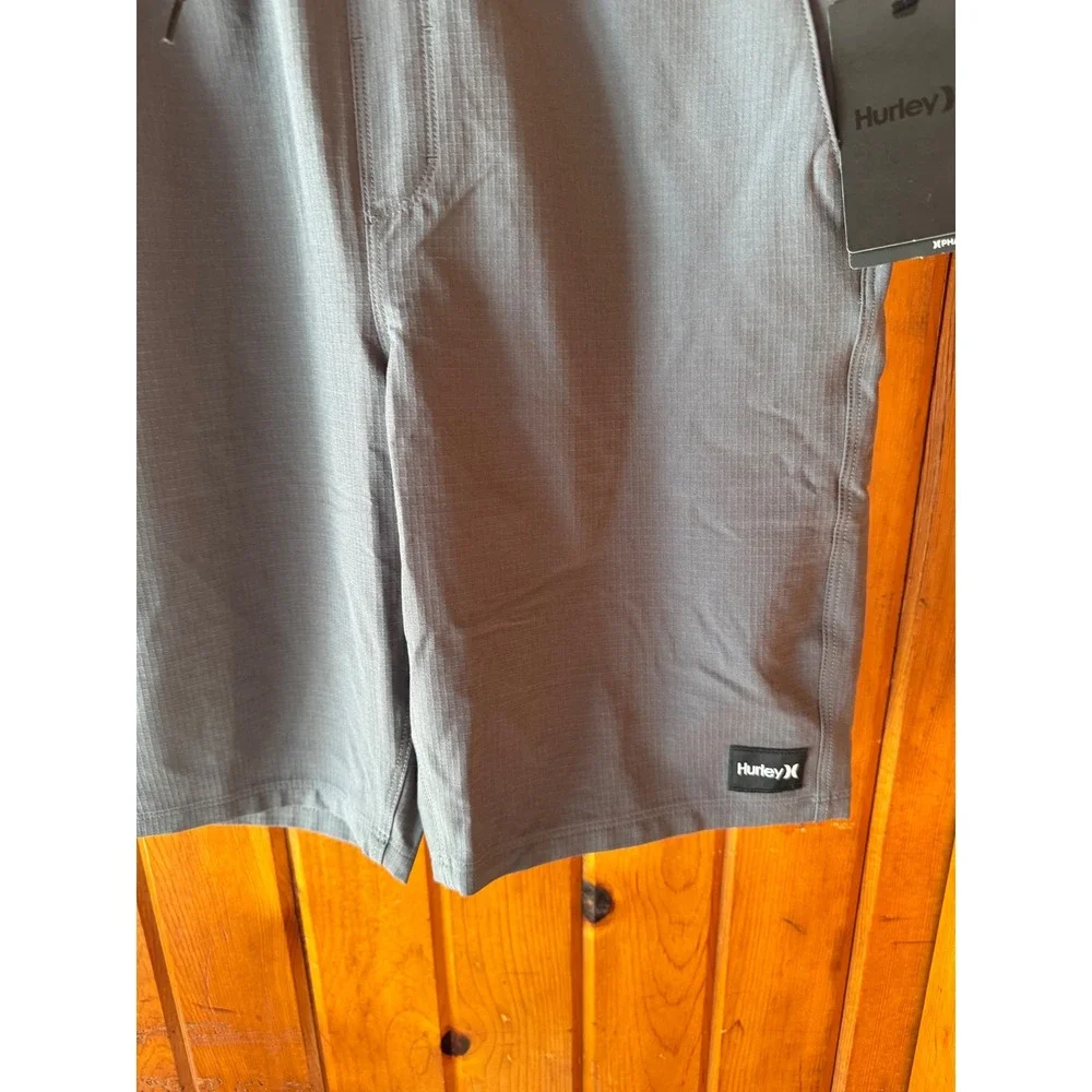 Hurley‎ Kids Phantom Board Shorts Gray 4-WayStretch Quick Dry Size L 12-13 years